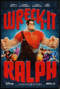 9r1495 WRECK-IT RALPH advance DS 1sh 2012 cool Disney animated video game movie, great image!