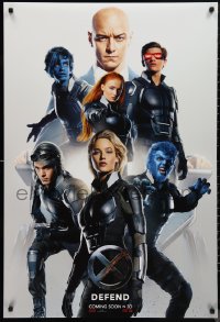 9r1497 X-MEN: APOCALYPSE teaser DS 1sh 2016 Marvel Comics, Bryan Singer, cool cast image, Defend!