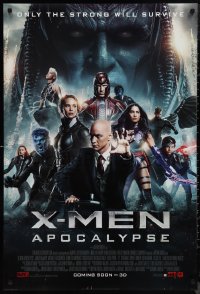 9r1496 X-MEN: APOCALYPSE style F int'l advance DS 1sh 2016 Marvel, only the strong will survive!