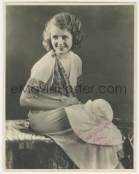 9s0431 JANET GAYNOR signed deluxe 11x14 still 1930s seated portrait of the leading lady by Hal Phyfe!