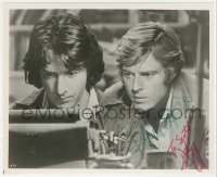 9s1187 ALL THE PRESIDENT'S MEN signed 8x10 REPRO photo 1980s by Robert Redford AND Dustin Hoffman!