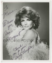 9s1192 ANN-MARGRET signed 8x10 REPRO photo 1980s glamorous close portrait with feather boa!
