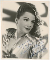 9s0913 ANNE BAXTER signed 8x9.75 still 1940s great head & shoulders portrait early in her career!