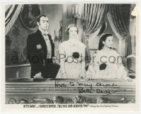 9s1197 BETTE DAVIS signed 8x10 REPRO photo 1980s with Boyer & Weidler in All This and Heaven Too!