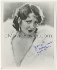 9s1201 BILLIE DOVE signed 8x10 REPRO photo 1980s sexy portrait in white fur coat & not much else!
