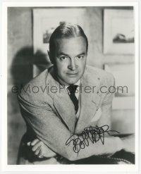 9s1202 BOB HOPE signed 8x10 REPRO still 1980s portrait of the legendary comedian in suit & tie!