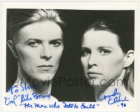 9s1213 CANDY CLARK signed 8x10 REPRO photo 1996 with David Bowie in The Man Who Fell to Earth!
