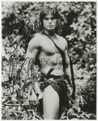 9s1218 CASPER VAN DIEN signed 8x10 REPRO still 2000s great portrait in loin cloth as Tarzan!