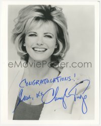 9s1221 CHERYL TIEGS signed 8x10 REPRO photo 1990s great smiling portrait of the famous supermodel!