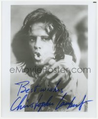 9s1222 CHRISTOPHER LAMBERT signed 8x10 REPRO still 2000s great close up pointing at the camera!