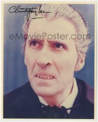 9s1378 CHRISTOPHER LEE signed color 8x10 REPRO photo 1980s great portrait in full Dracula makeup!