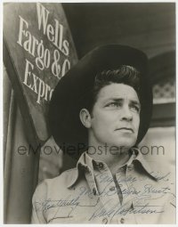 9s0950 DALE ROBERTSON signed TV 7.5x9.75 still 1950s cowboy portrait from Tales of Wells Fargo!