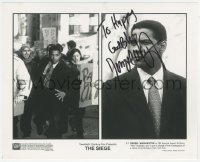 9s0957 DENZEL WASHINGTON signed 8x10 still 1998 great split image of the leading man in The Siege!