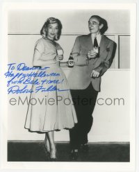 9s1237 DOLORES FULLER signed 8x10 REPRO photo 1990s w/Bela Lugosi in Ed Wood's Bride of the Monster