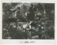 9s0964 DOUG MCCLURE signed 8x10 still 1975 w/co-stars & fake dinosaurs in The Land That Time Forgot!