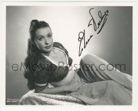 9s1243 ELENA VERDUGO signed 8x10 REPRO photo 1980s sexy close portrait in skimpy harem girl outfit!