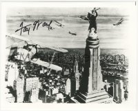 9s1248 FAY WRAY signed 8x10 REPRO photo 1980s classic image of King Kong & airplanes over New York!