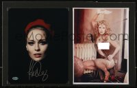 9s0331 FAYE DUNAWAY signed color 8x10 REPRO photo in 11x17 display 2000s ready to frame & display!