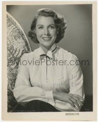 9s0980 FRANCES DEE signed 8x10.25 still 1954 waist-high smiling portriat of the pretty actress!