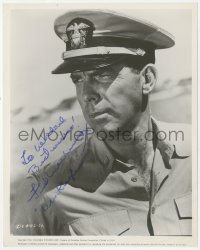 9s0985 FRED MACMURRAY signed 8x10 still 1954 super close portrait in uniform from The Caine Mutiny!