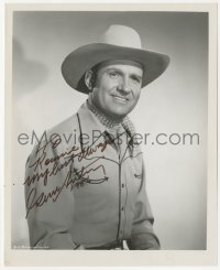 9s0990 GENE AUTRY signed 8x10 still 1940s smiling portrait of the leading singing cowboy star!