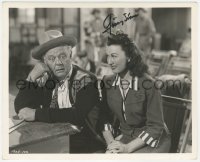 9s0999 GINNY SIMMS signed deluxe 8x10 still 1944 close up with Charles Winninger in Broadway Rhythm!