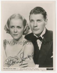 9s1001 GLORIA STUART signed 8x10 still 1936 portrait with Robert Kent in The Crimes of Dr. Forbes!