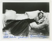 9s1256 GLORIA SWANSON signed 8x10 REPRO photo 1981 full-length portrait on couch from Sunset Blvd!