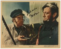 9s1005 GREGORY PECK signed color 8x10 still #10 1956 great close up as Captain Ahab in Moby Dick!