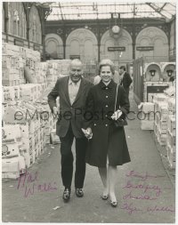 9s1008 HAL B. WALLIS/MARTHA HYER signed English 8x10.25 still 1972 husband & wife, The Public Eye!