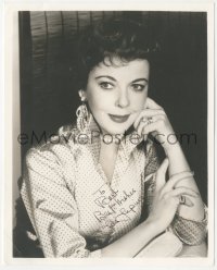9s1019 IDA LUPINO signed deluxe 8x10 still 1940s great close up resting her head on her hand!