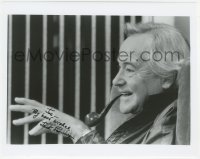 9s1272 JACK LEMMON signed 8x10 REPRO photo 1980s profile close up with pipe later in his life!
