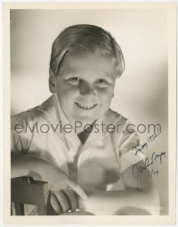 9s1024 JACKIE COOPER signed 8x10.25 still 1932 great portrait of the child star giving a big smile!