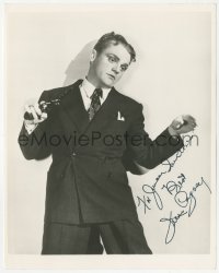 9s1274 JAMES CAGNEY signed 8x10 REPRO photo 1980 great portrait with gun in his prime!