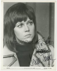 9s1032 JANE FONDA signed 8x10 still 1971 head & shoulders close up as New York prostitute in Klute!