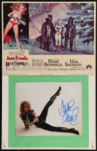 9s0332 JANE FONDA signed color 8x10 REPRO photo in 14x22 display 2000s ready to frame & display!