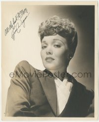 9s1035 JANE WYMAN signed deluxe 8x10 still 1940s head & shoulders portrait of the leading lady!