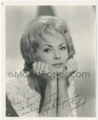 9s1277 JANET LEIGH signed 7.75x9.5 REPRO photo 1980s great close up resting her head on her hands!