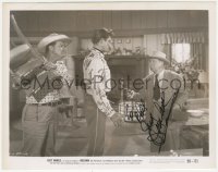 9s1044 JOCK MAHONEY signed 8x10.25 still 1950 with country music star Eddy Arnold in Hoedown!