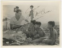 9s1047 JOEL McCREA signed 8x10.25 still 1932 with Hawaiian natives in Bird of Paradise by Coburn!