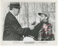 9s1049 JOHN FORSYTHE signed 8x10 still 1968 pointing gun at bearded guy in In Cold Blood!