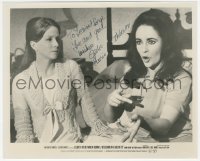 9s1057 JULIE HARRIS signed 8.25x10 still 1967 with Elizabeth Taylor in Reflections in a Golden Eye!