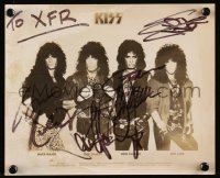 9s1063 KISS signed 8x10 music publicity still 1986 by Gene Simmons, Paul Stanley, Carr, AND Kulick!