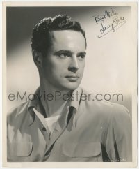 9s1066 LARRY PARKS signed 8.25x10 still 1940s great head & shoulders portrait of the Columbia star!