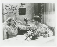 9s1310 MAE CLARKE signed 8x9.75 REPRO photo 1985 in the classic grapefruit scene with James Cagney!
