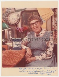 9s1407 MARGARET HAMILTON signed color 8x10.5 REPRO photo 1980s she was Cora in Maxwell House ads!