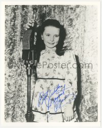 9s1316 MARGARET O'BRIEN signed 8x10 REPRO photo 1990s the child star standing by radio microphone!