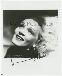 9s1321 MARLENE DIETRICH signed 8x10 REPRO still 1980s Paramount studio portrait with windswept hair!