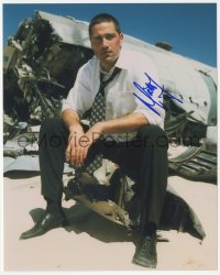 9s1409 MATTHEW FOX signed color 8x10 REPRO photo 2000s as Jack by airplane wreckage in TV's Lost!