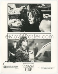 9s1094 MEG RYAN signed 8x10 still 1996 split image of the leading lady from Courage Under Fire!